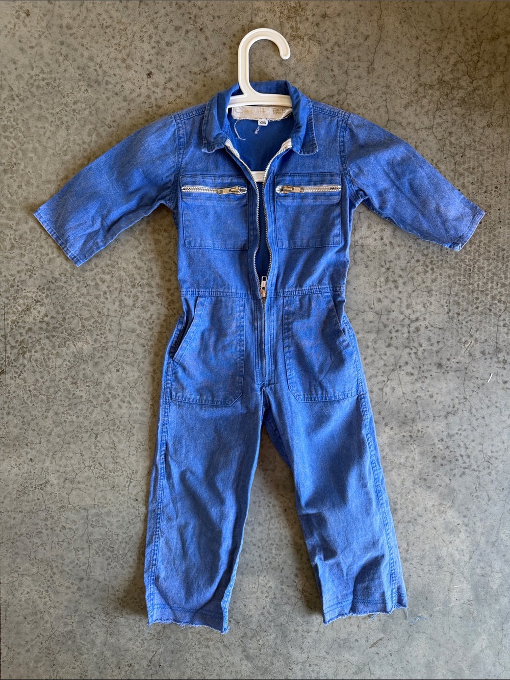 Toddler Lightweight Denim Romper Jumpsuit - Blue